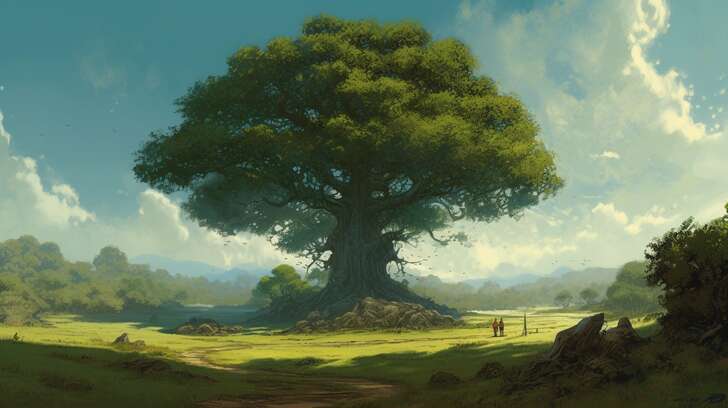 Classic Oak — elegant family tree background design