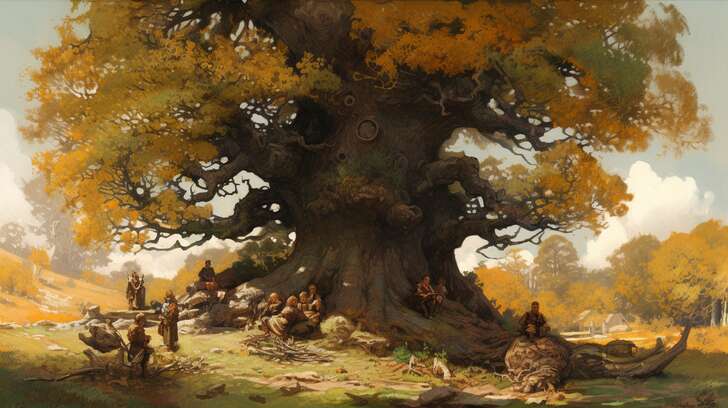 Family Roots — elegant family tree background design