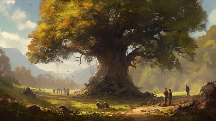 Spring Blossom — elegant family tree background design